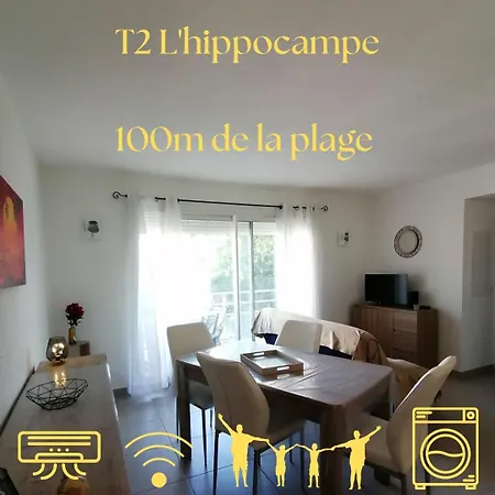 T2 Lumineux-150m Plage-wifi Canet-en-Roussillon